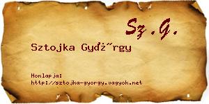 Sztojka György névjegykártya