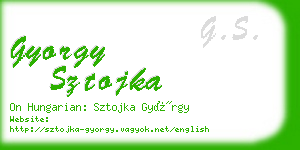 gyorgy sztojka business card